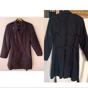 Anne Klein II vintage belted Black Trench Coat